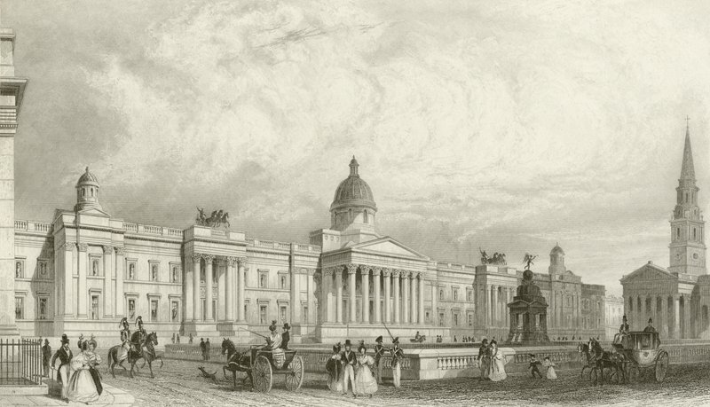 Uusi kansallisgalleria, Trafalgar Square, Lontoo tekijältä Thomas Hosmer Shepherd