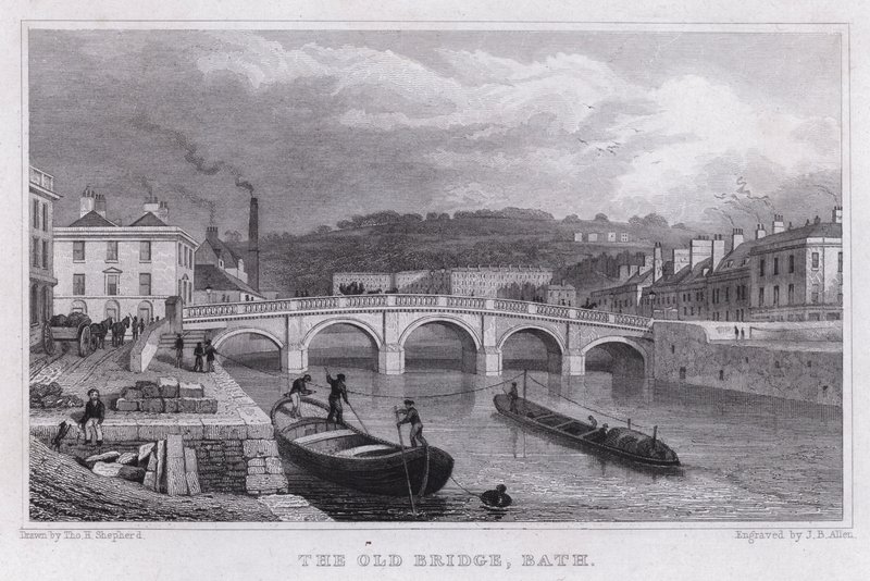Vanha silta, Bath (kaiverrus) tekijältä Thomas Hosmer Shepherd