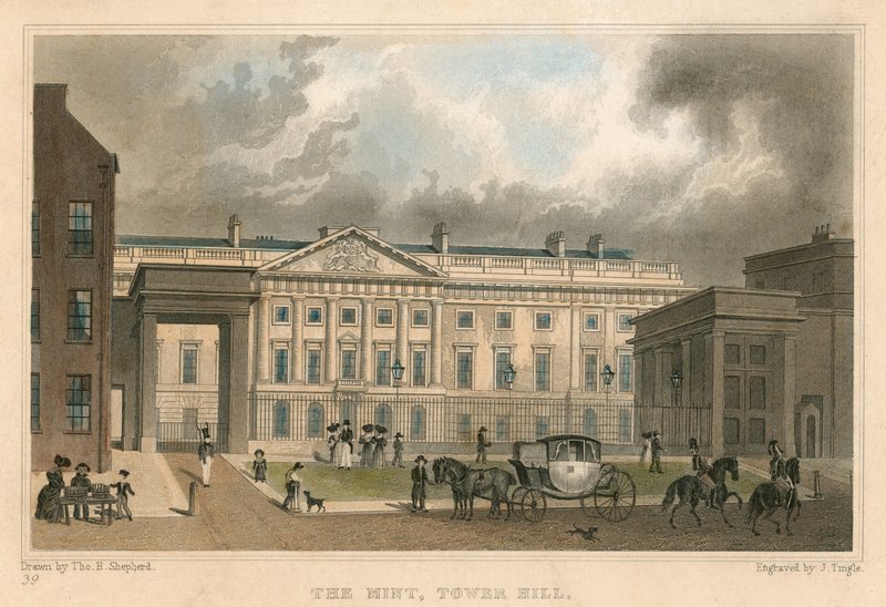 Royal Mint, Tower Hill, Lontoo tekijältä Thomas Hosmer Shepherd
