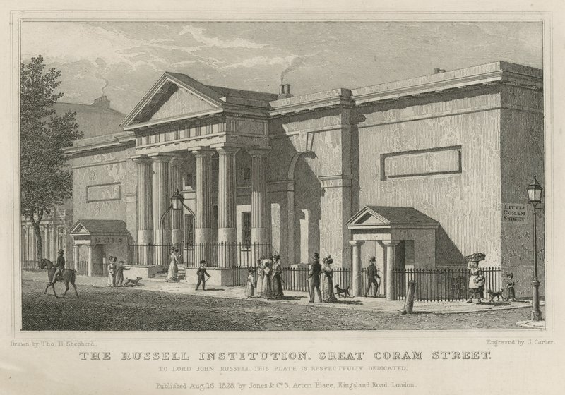 Russell Institution, Great Coram Street, Lontoo tekijältä Thomas Hosmer Shepherd