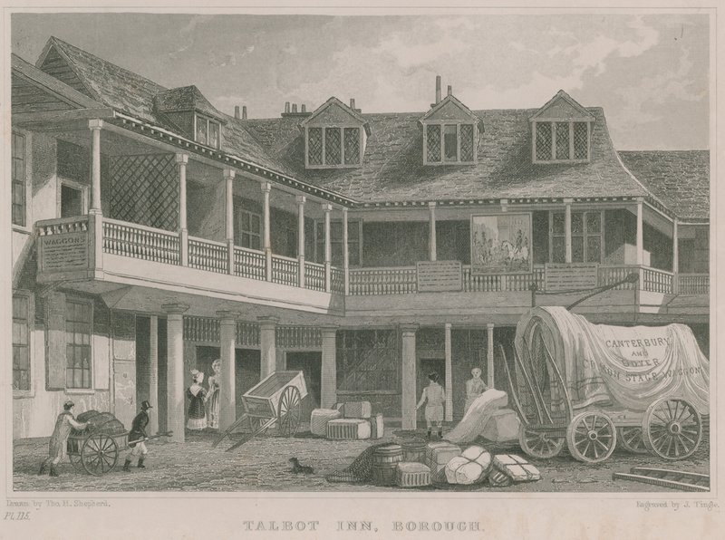 Tabard Inn, Southwark tekijältä Thomas Hosmer Shepherd