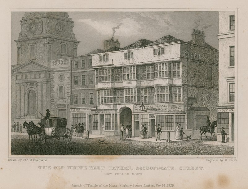 White Hart, Bishopsgate Street tekijältä Thomas Hosmer Shepherd