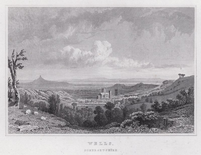 Wells, Somersetshire (kaiverrus) tekijältä Thomas Hosmer Shepherd