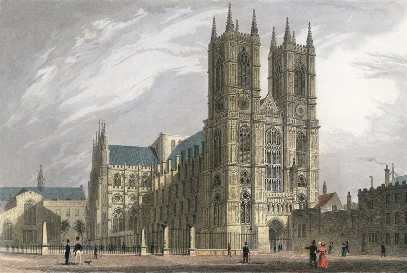 Westminster Abbey, West Front tekijältä Thomas Hosmer Shepherd