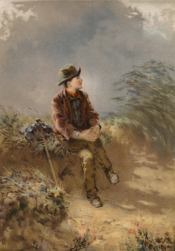 Hyvä enne (chromolitho) tekijältä Thomas John Hughes
