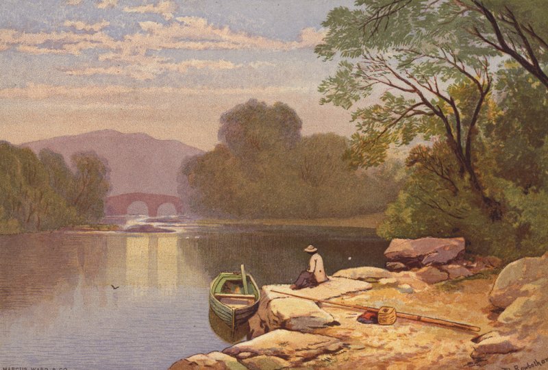 Killarney Lakes, Old Weir Bridge (väri litho) tekijältä Thomas Leeson the Elder Rowbotham