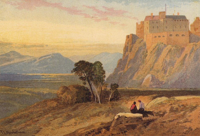 Skotlanti, Stirlingin linna (väri litho) tekijältä Thomas Leeson the Elder Rowbotham