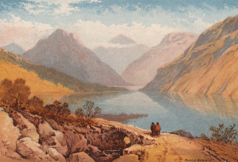 Englannin järvet, jätevesi (väri litho) tekijältä Thomas Leeson the Elder Rowbotham