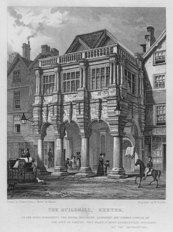 The Guildhall, Exeter (kaiverrus) tekijältä Thomas Mann (after) Baynes