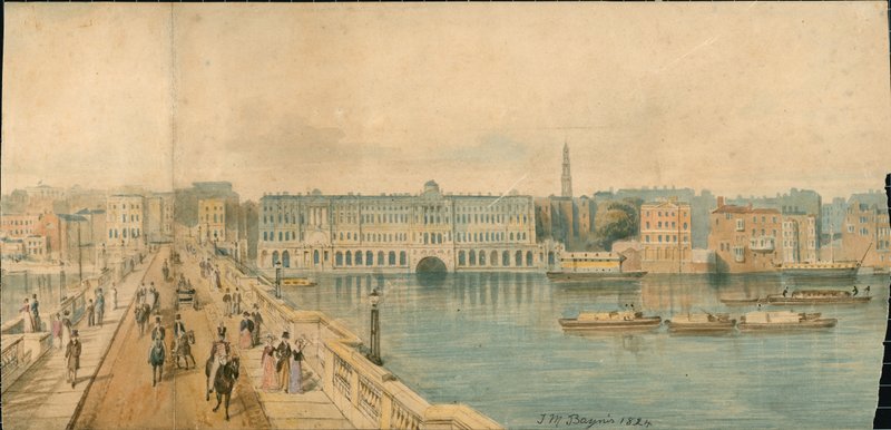 Panoraama Thames-joen pohjoispuolelta, 13 osaa. tekijältä Thomas Mann Baynes