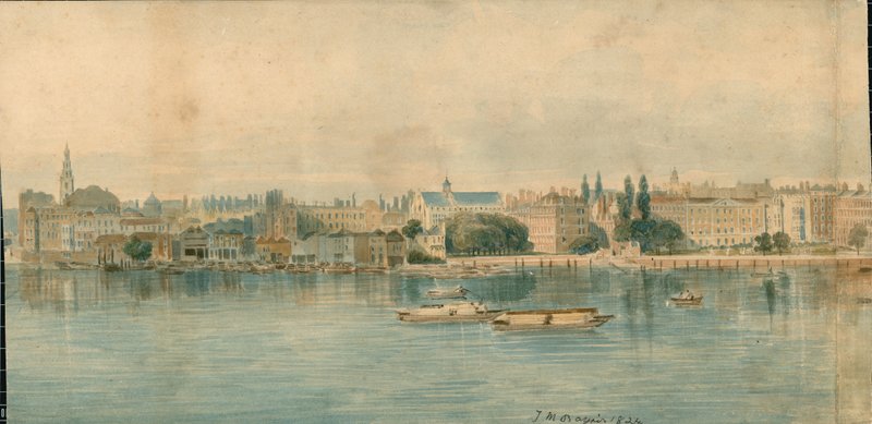 Panoraama Thames-joelle, North Side, 13 osassa tekijältä Thomas Mann Baynes