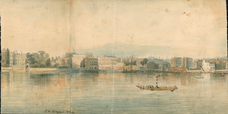 Panoraama Thames-joen pohjoispuolelta, 13 osaa. tekijältä Thomas Mann Baynes
