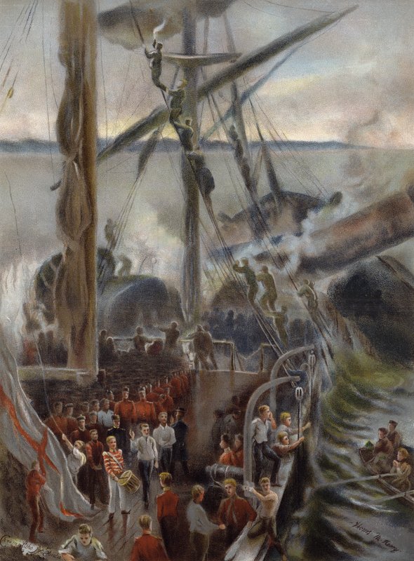 Birkenheadin hylky (chromolitho) tekijältä Thomas Marie Madawaska Hemy