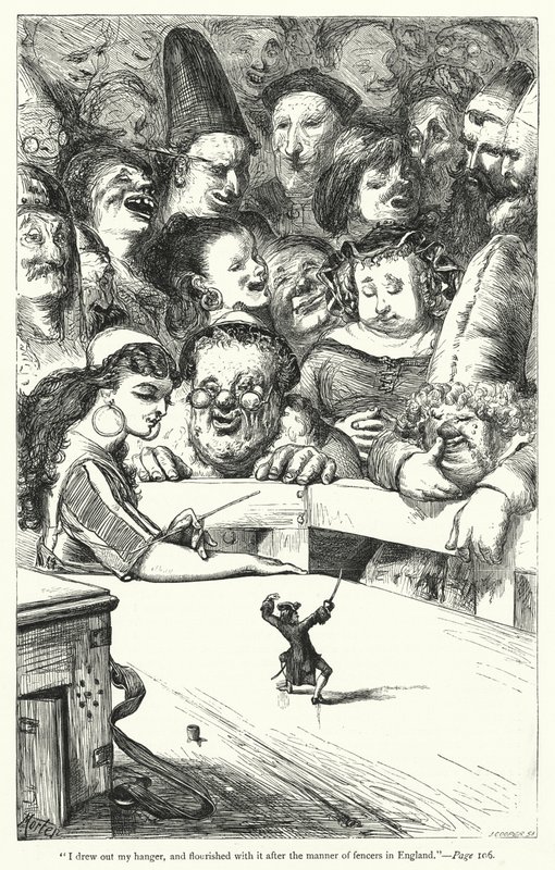 Kuvitus Jonathan Swiftin teokselle Gulliver