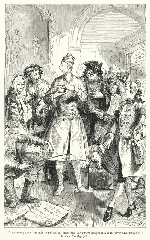 Kuvitus Jonathan Swiftin teokselle Gulliver