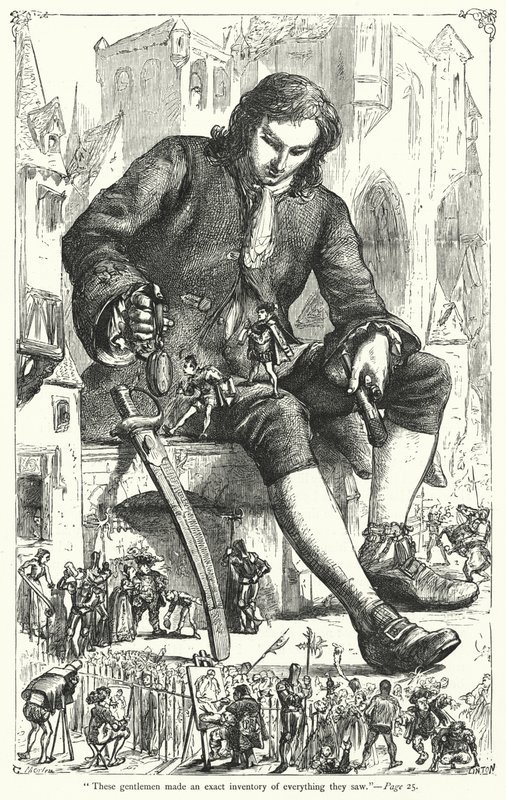 Kuvitus Jonathan Swiftin teokselle Gulliver