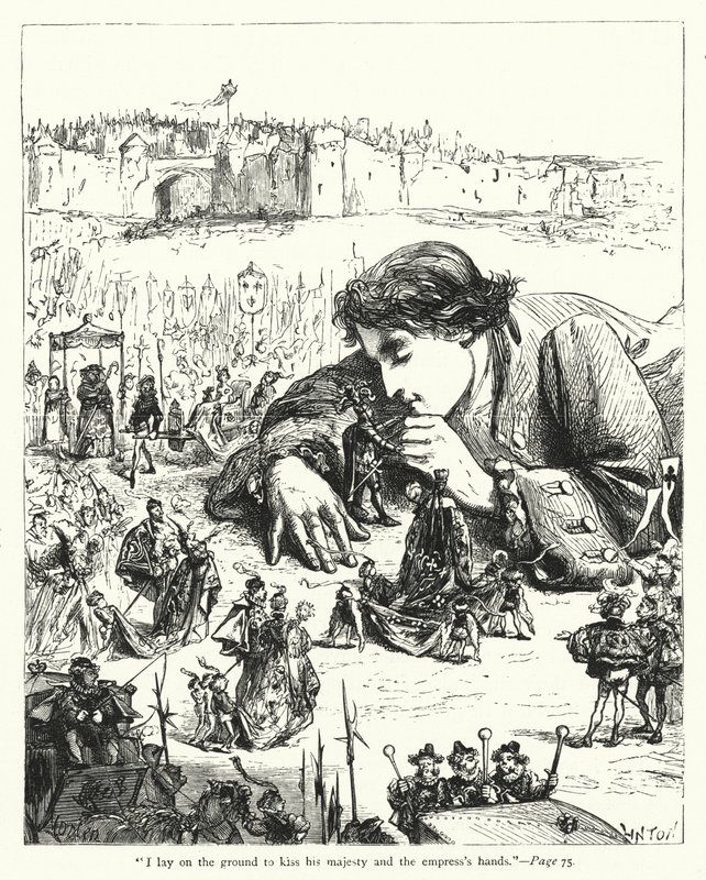 Kuvitus Jonathan Swiftin teokselle Gulliver