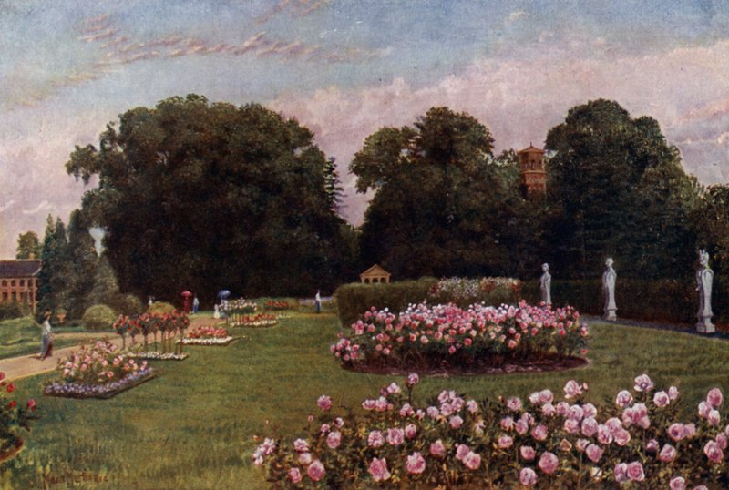 Kew Gardens: italialaisessa puutarhassa (väri litho) tekijältä Thomas Mower Martin
