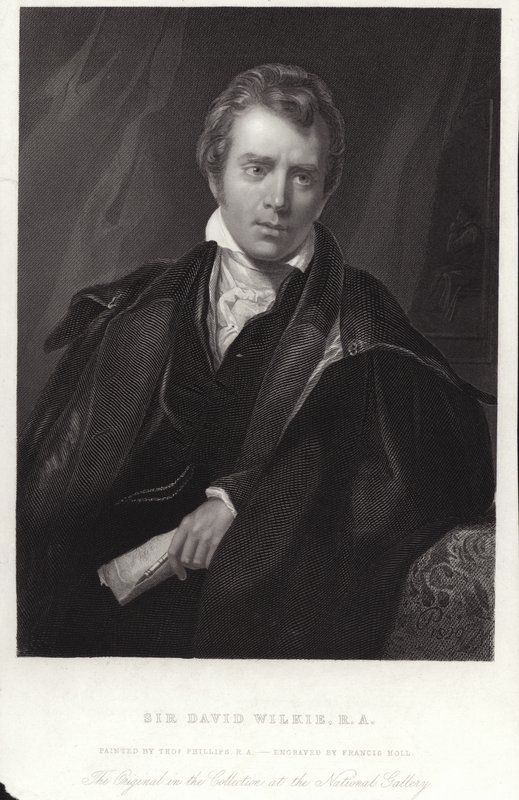 Sir David Wilkie, skotlantilainen taidemaalari. Francis Hollin kaiverrus tekijältä Thomas Phillips