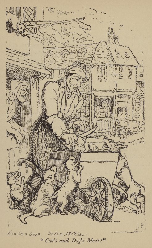 Kissojen ja koirien lihaa! tekijältä Thomas Rowlandson