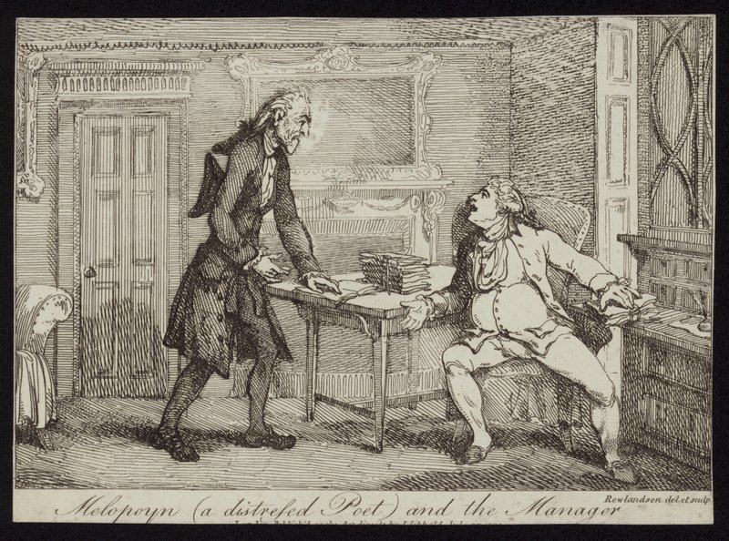 Melopoyn ahdistunut runoilija ja johtaja tekijältä Thomas Rowlandson