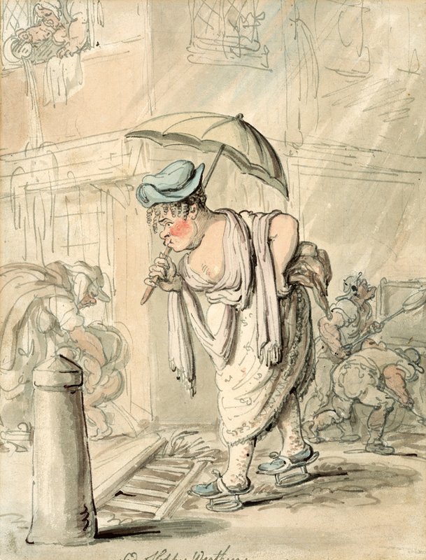 Surullinen löysä sää tekijältä Thomas Rowlandson
