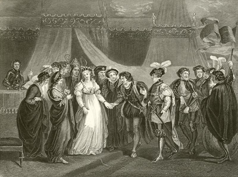 Ranskan Katariina esiteltiin Englannin Henrik V:lle tekijältä Thomas Stothard