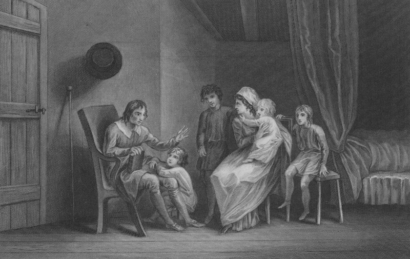 Christian ilmaisee pelkonsa perheelleen tekijältä Thomas Stothard