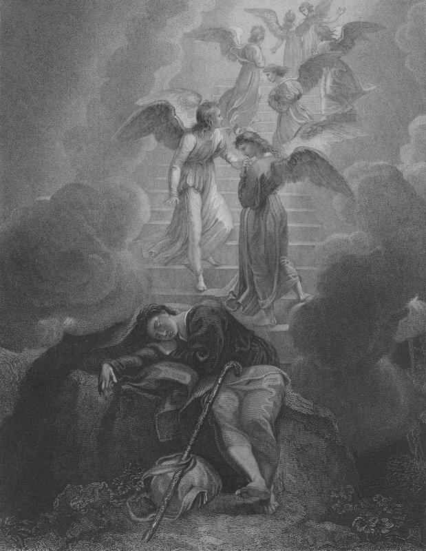 Jacobs Vision, Mooseksen kirja 28, jakeet 10-16 tekijältä Thomas Stothard