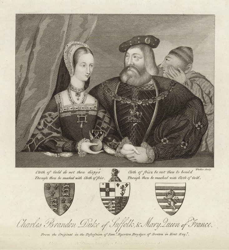Charles Brandon Suffolkin herttua ja Ranskan kuningatar Maria tekijältä Thomas Trotter