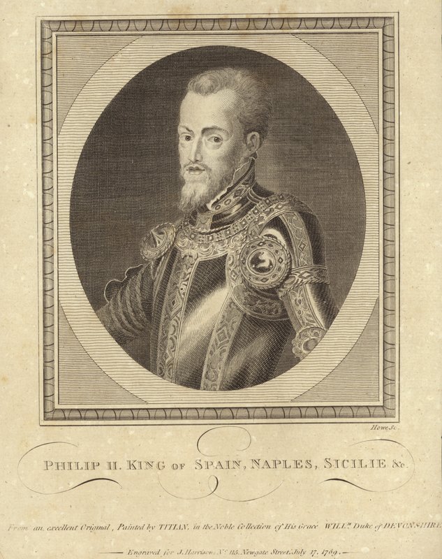 Espanjan kuningas Philip II tekijältä Tiziano Vecelli