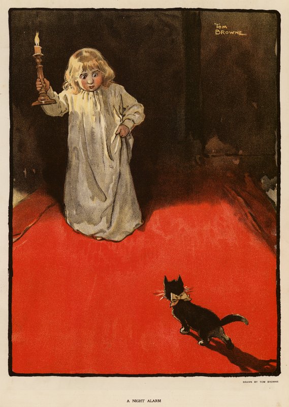 Yöhälytys (väri litho) tekijältä Tom Browne