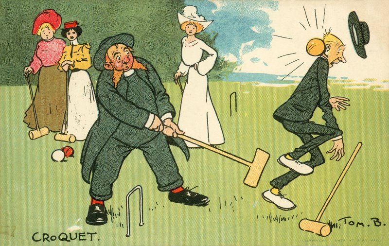 Kroketti (chromolitho) tekijältä Tom Browne