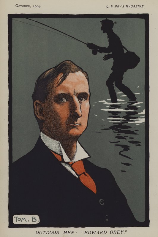 Ulkoilu miehet: "Edward Grey" (väri litho) tekijältä Tom Browne