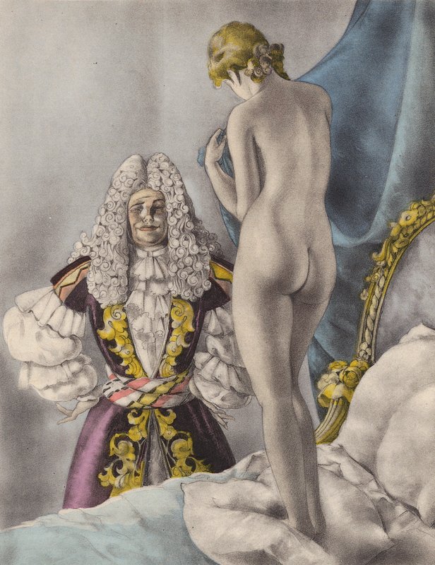 Brunelleschin kuvitus Contes et Nouvelles de La Fontaine -teokseen (väriliitos). tekijältä Umberto (after) Brunelleschi