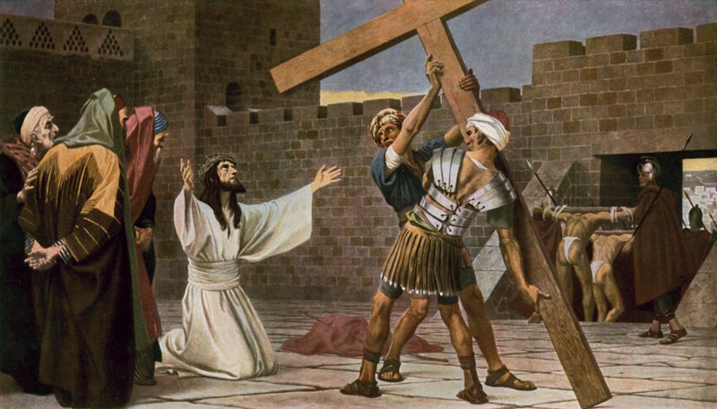 Jeesus ottaa vastaan ristinsä tekijältä Unbekannt Unbekannt