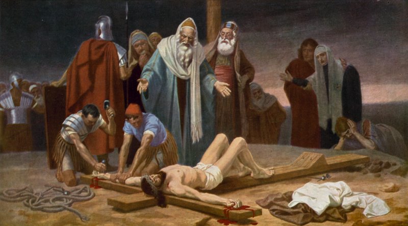 Jeesus on naulittu ristille tekijältä Unbekannt Unbekannt