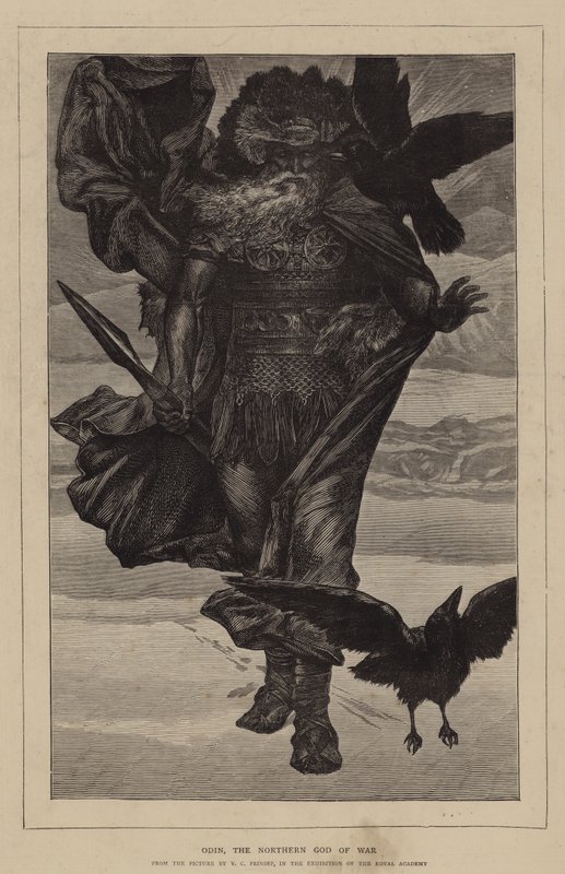 Odin, pohjoinen sodan jumala tekijältä Valentine Cameron Prinsep