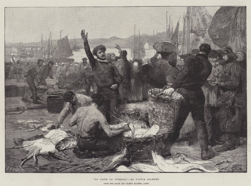 La Criee au Poisson tekijältä Victor Gabriel Gilbert