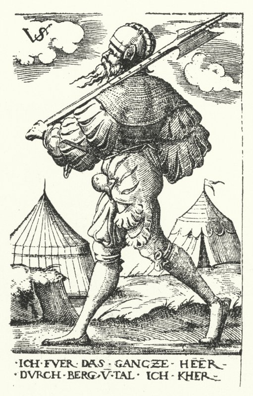 Landsknecht tekijältä Virgilius the elder Solis