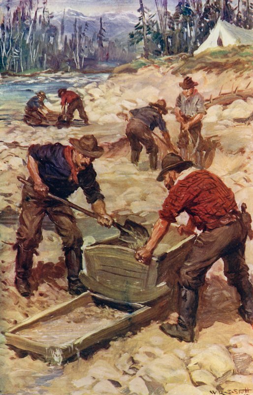 Kullanpesu Frazerin rannoilla (värilitho) tekijältä W.R.S. (after) Stott