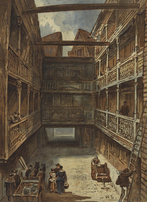 The Four Swans Inn, Bishopsgate (chromolitho) tekijältä Waldo Sargeant