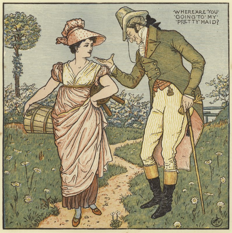 Minne olet menossa, kaunis neitoni? tekijältä Walter Crane