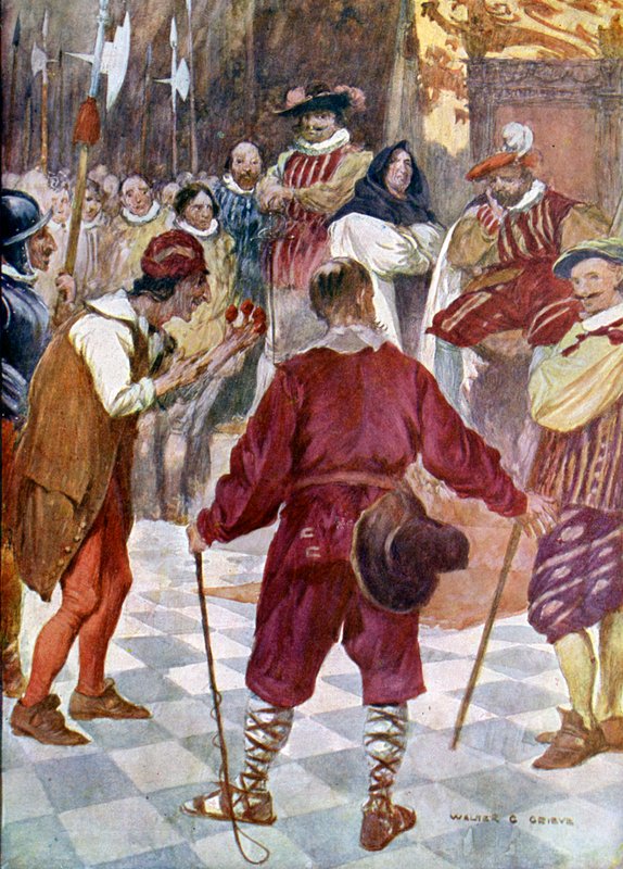 Kuvitus Don Quijotelle tekijältä Walter Grieve