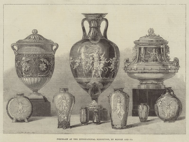 Minton and Companyn posliini kansainvälisessä näyttelyssä. tekijältä Thomas Walter Wilson