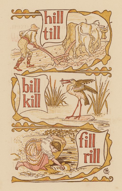 Sivu The Golden Primerista (väri litho) tekijältä Walter (after) Crane