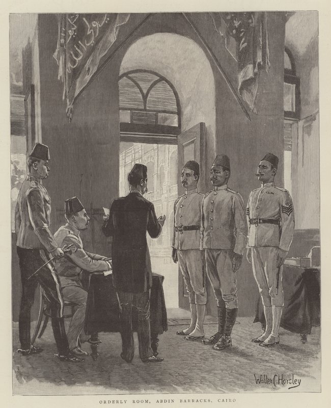 Orderly Room, Abdin Barracks, Kairo, Intia tekijältä Walter Charles Horsley