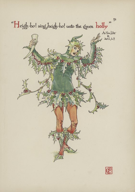 Kukkia Shakespearen puutarhasta tekijältä Walter Crane