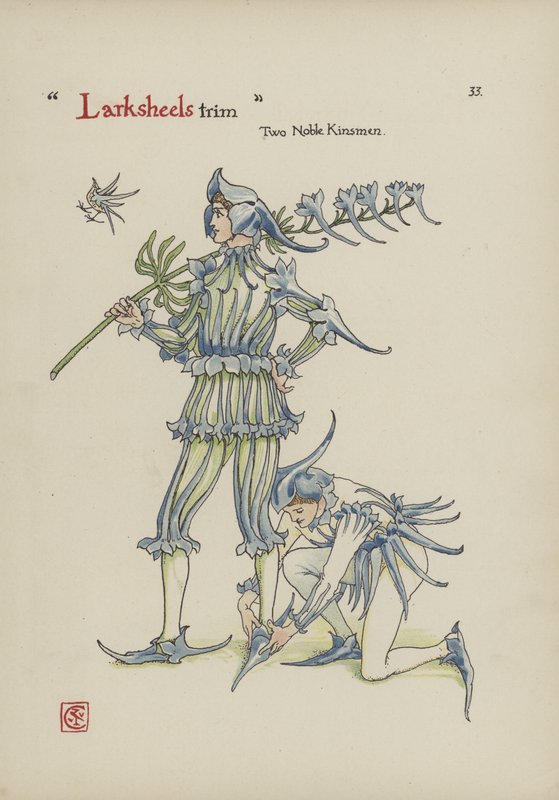Kukkia Shakespearen puutarhasta tekijältä Walter Crane