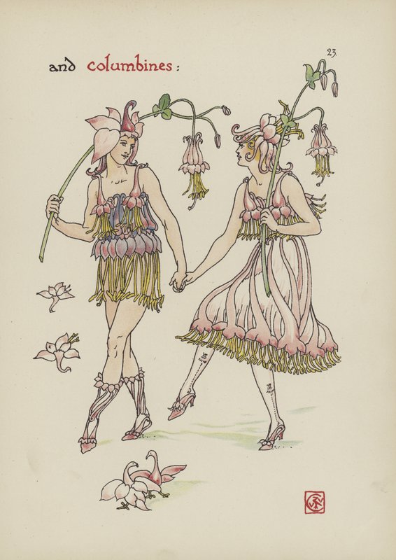 Kukkia Shakespearen puutarhasta tekijältä Walter Crane